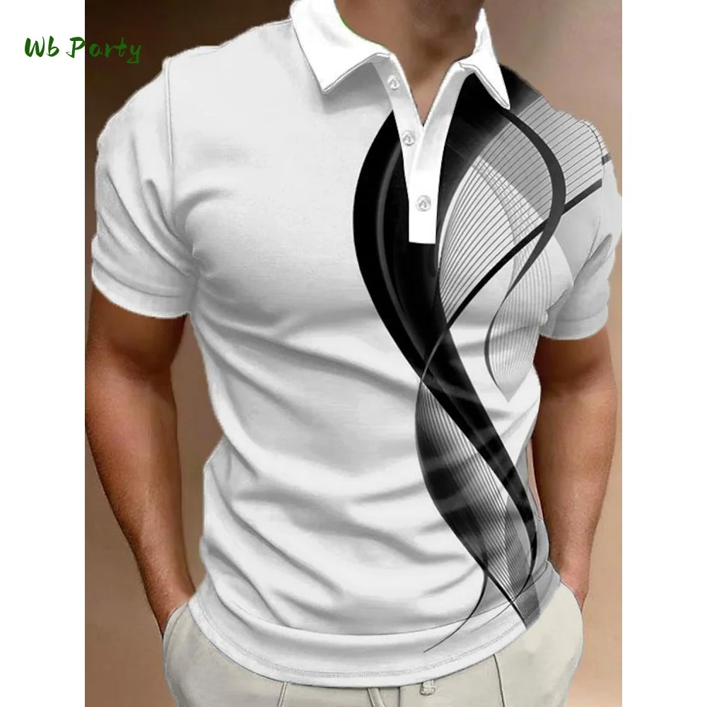 

T-Shirt for Man Polo Fashion Golf Casual 3D Printed Men's Top Summer Fashion Large Size Men's Short Sleeve Casual Men's Clothing