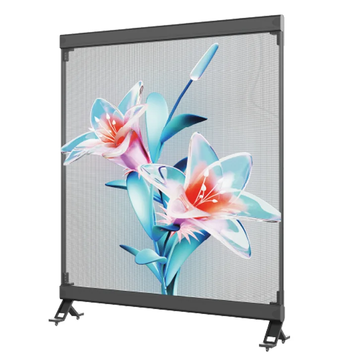 Custom Holographic Transparent LED Screen Indoor Full Color Advertising Display Custom Size