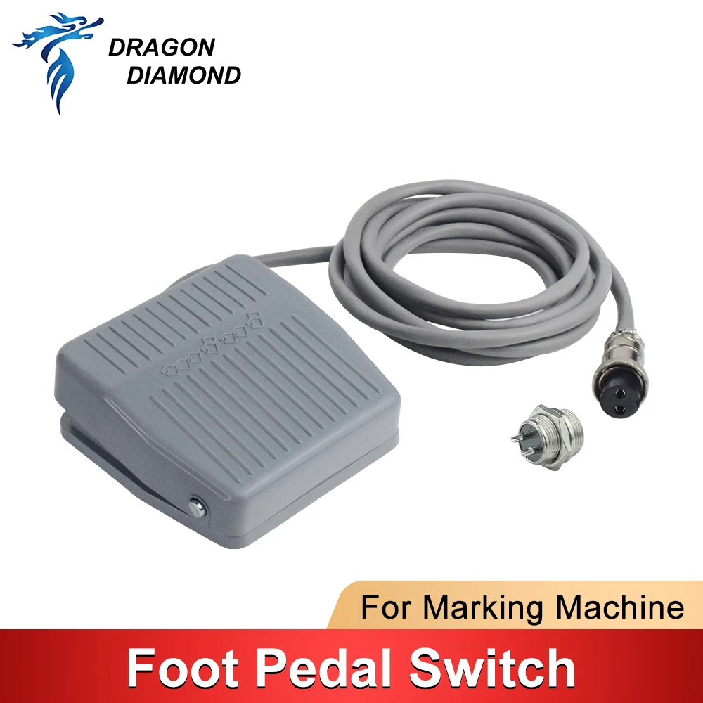 Dragon Diamond Footswitch Foot Momentary Control Switch Electric Power Pedal for Laser Marking Machine