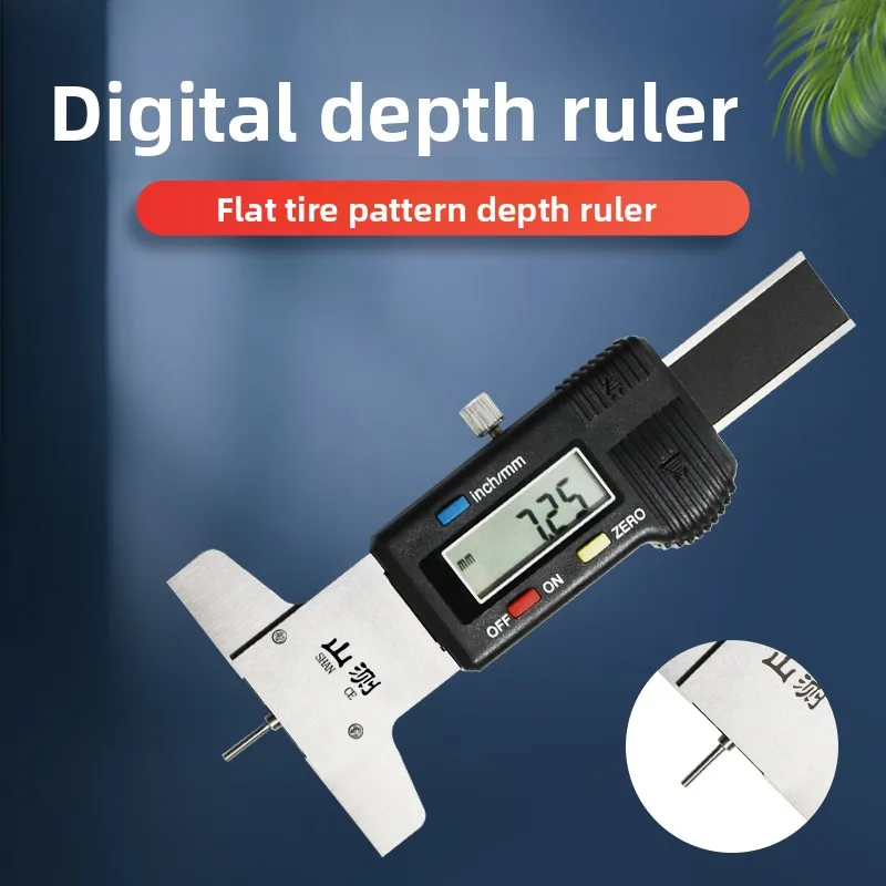 

Tire tread depth gauge 0-30mm high-precision stainless steel digital Vernier caliper sharp end flatsmallholeAutomobileinspection