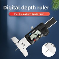 Tire tread depth gauge 0-30mm high-precision stainless steel digital Vernier caliper sharp end flatsmallholeAutomobileinspection