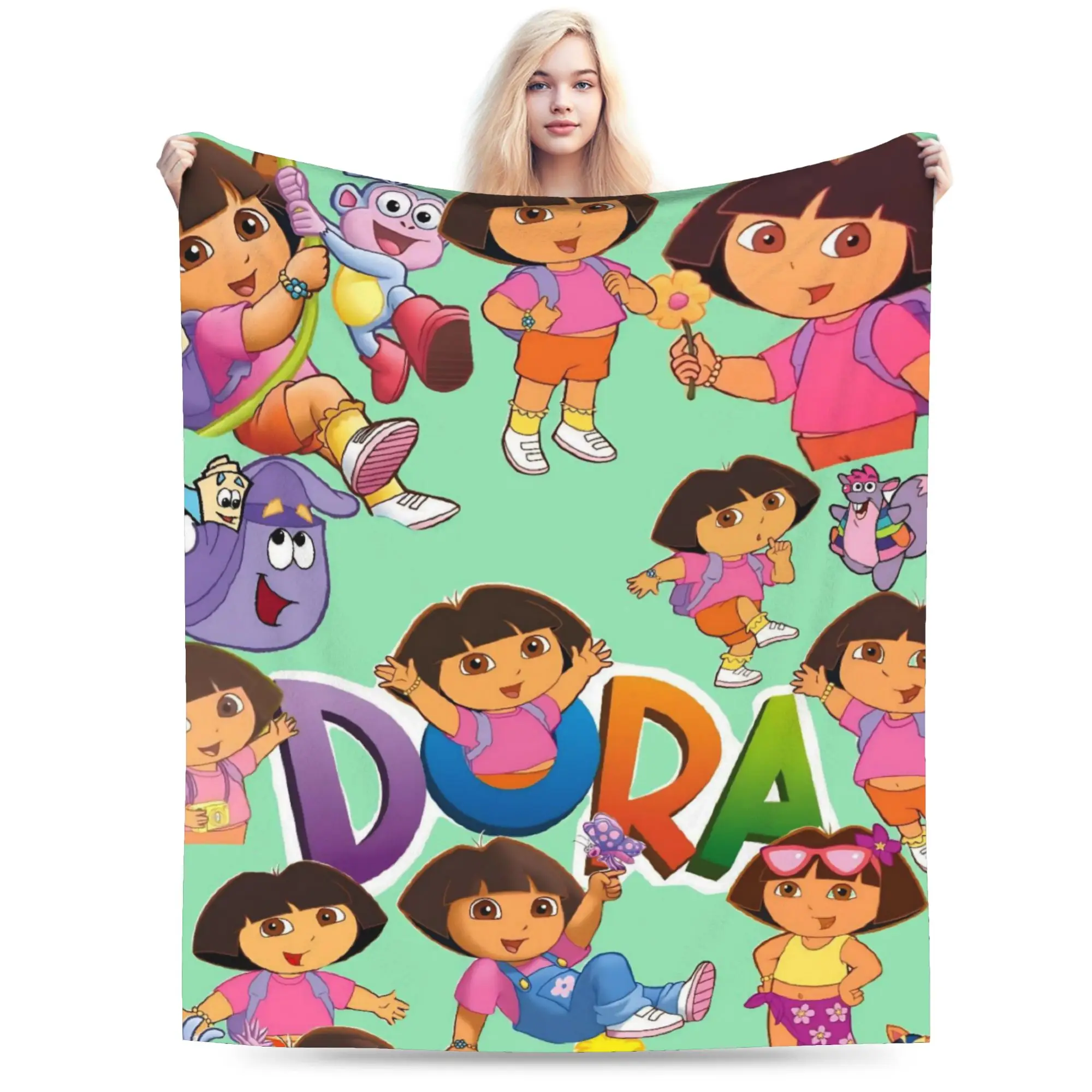 D-Doras The Explorers Blanket Multi-size Soft and Lightweight  Throw Blankets for Sofa Couch and Bed