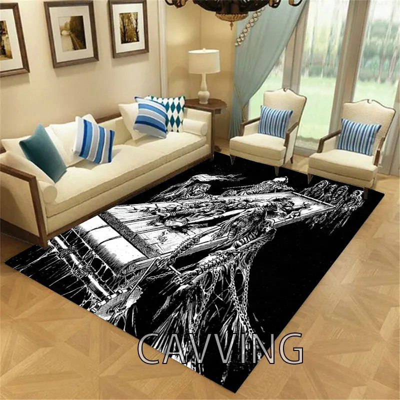 Hooded Menace 3D Printed Carpet Flannel Rugs Anti-slip Large Rug Home Decoration for Living Room Bedroom Carpets Home Decor