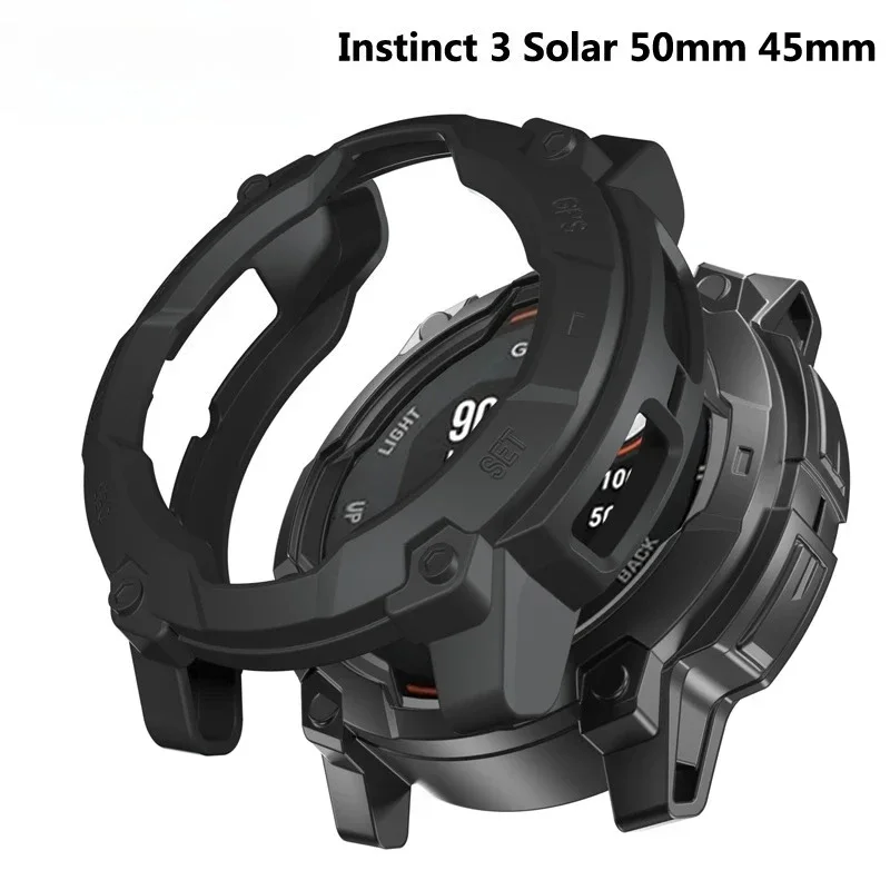 Silicone Protective Cover for Garmin Instinct 3 50mm 45mm Soft Silicone Case for Garmin Instinct 3 Solar Watch Accessories