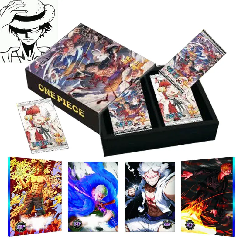 

Wholesales One Piece Box Collection Cards Red Wedding Luffy Monkey Case Booster Box Case Rare Anime Playing Game Cards