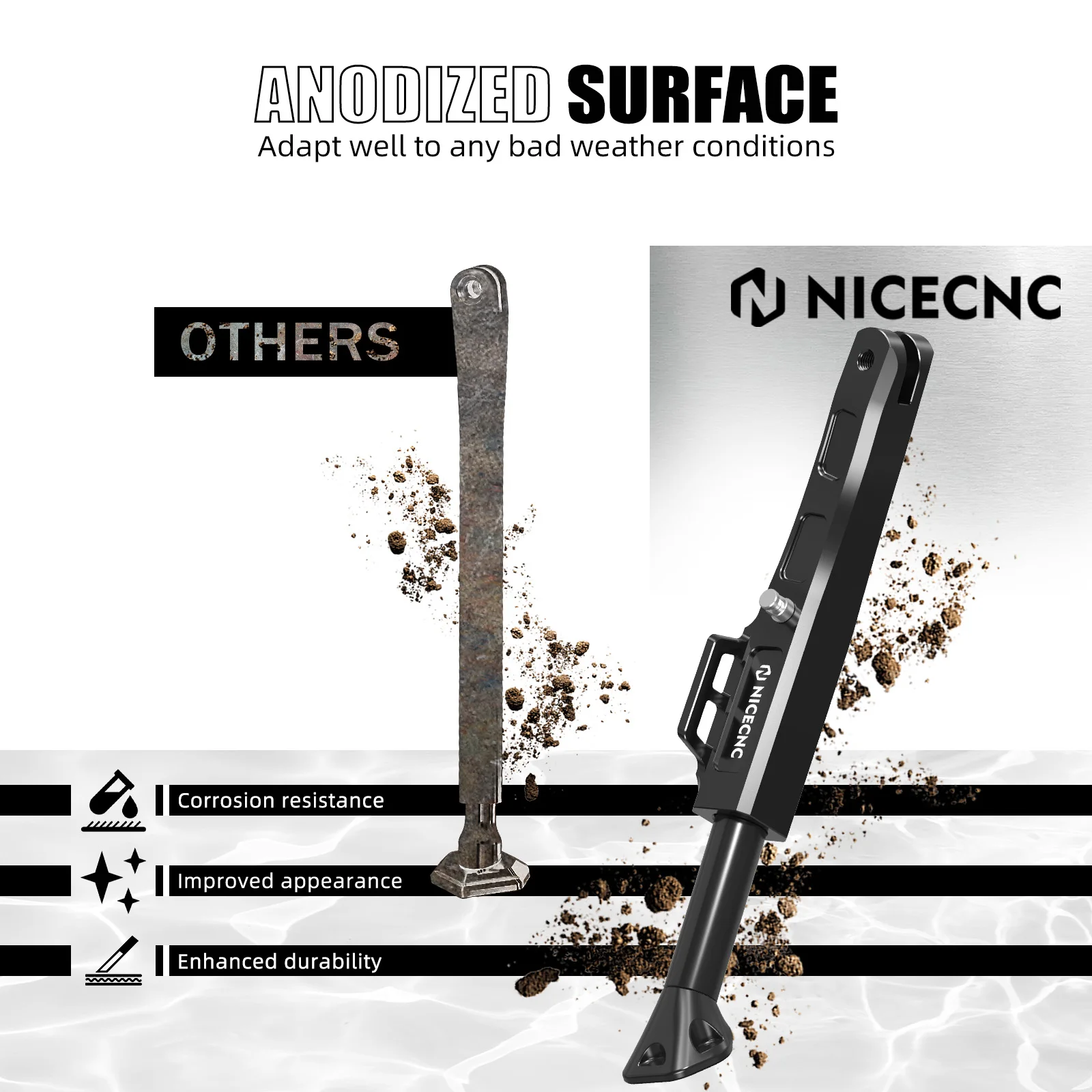 Pour KTM 690 Enduro R 690 SMC R 2008-2024 béquille réglable NICECNC pour Husqvarna 701 Enduro/SM 16-24 GasGas 700 ES/SM 22-24