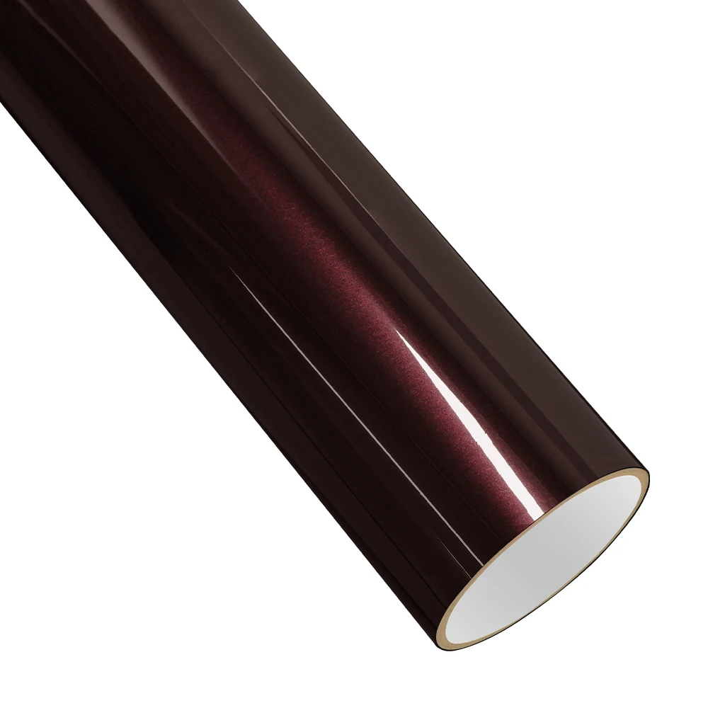PET Metallische Schwarze Rosé Auto-Vinylfolie Selbstklebende Motorrad-Karosserie Farbwechsel-Dekorationsfolie Luftblasenfrei – Detail 2