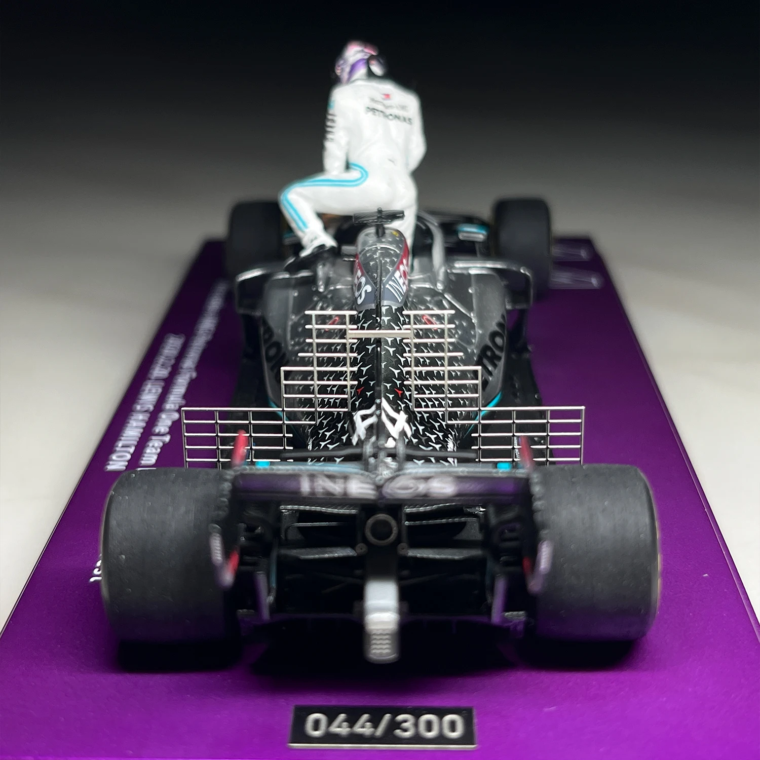 Barbecue grill custom Hamilton 2020 Barcelona winter test 1:43 Mercedes W11 resin  simulation model, adult ornaments, boys toys