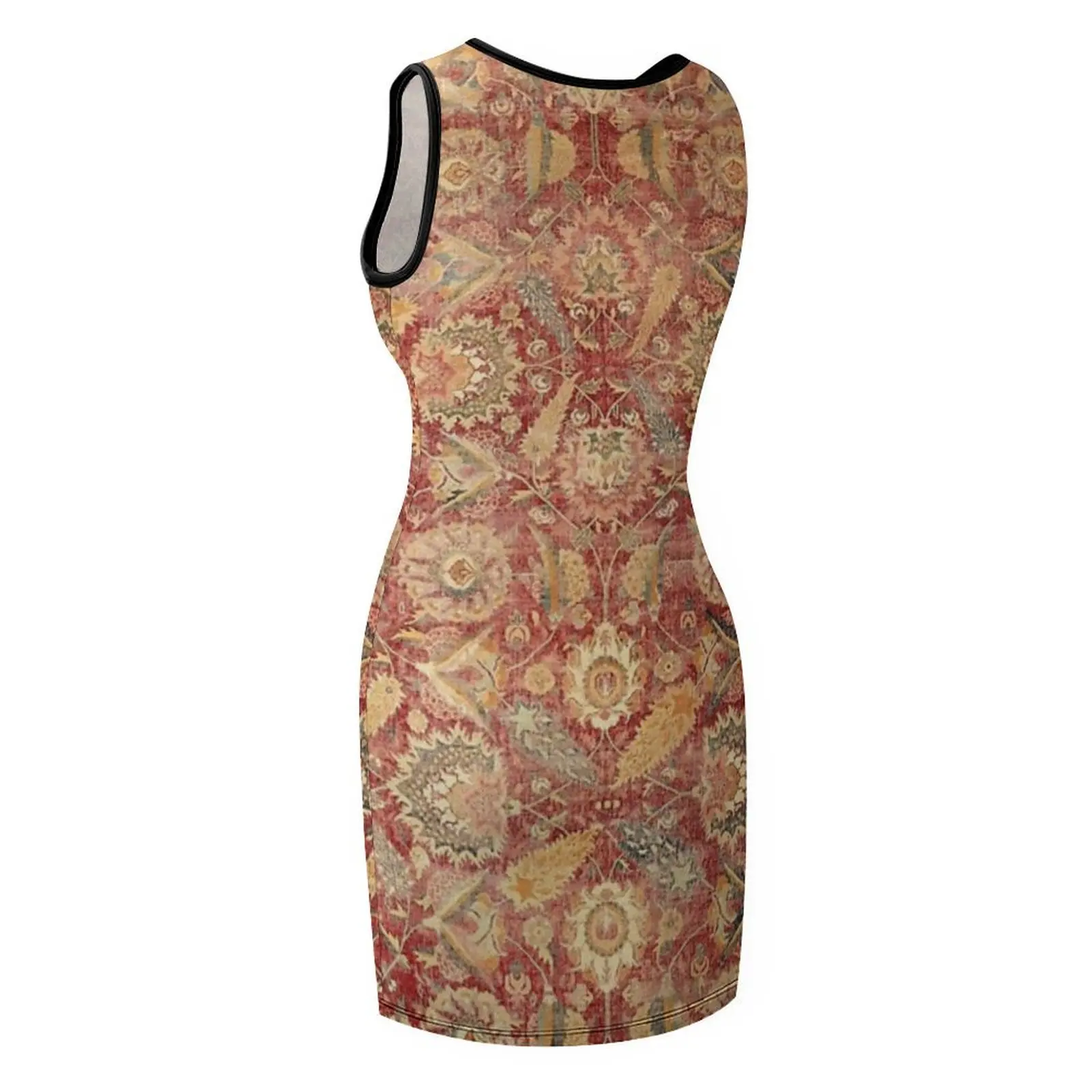 17th Century Indian Carpet Print Sleeveless Sundress Summer women's clothing Dress for pregnant women