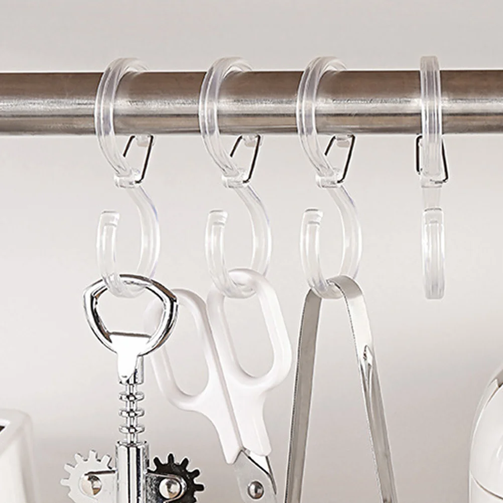 

16Pcs Metal Curtain Hook Home Bathroom Hanger Strong Steel Wire Easy Install Practical Balcony Outdoor