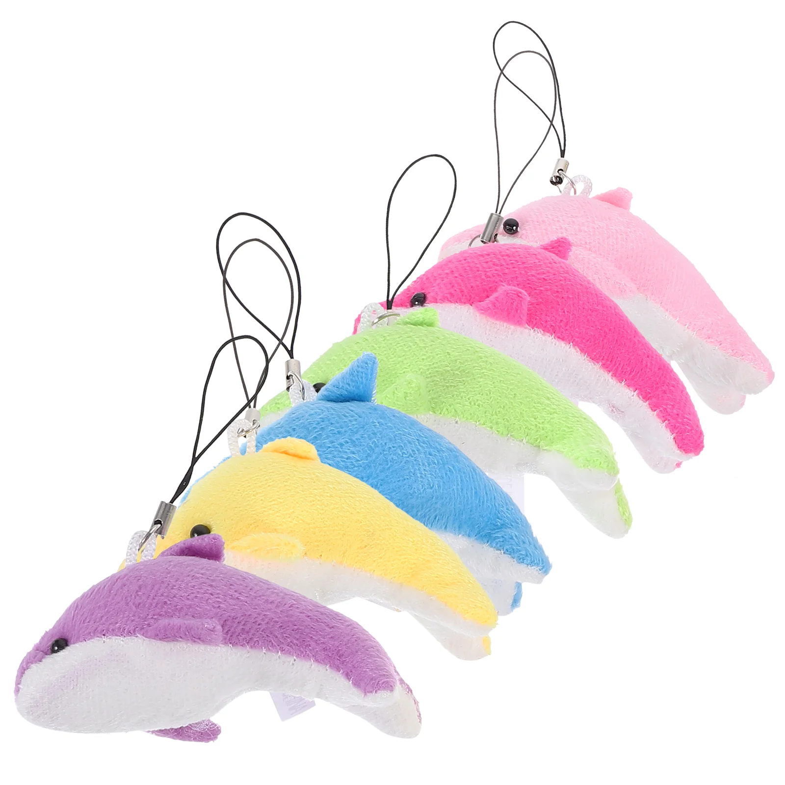 6 Pcs Small Dolphin Pendants Ornament Hanging Ornaments Telephone Pp Cotton Mini