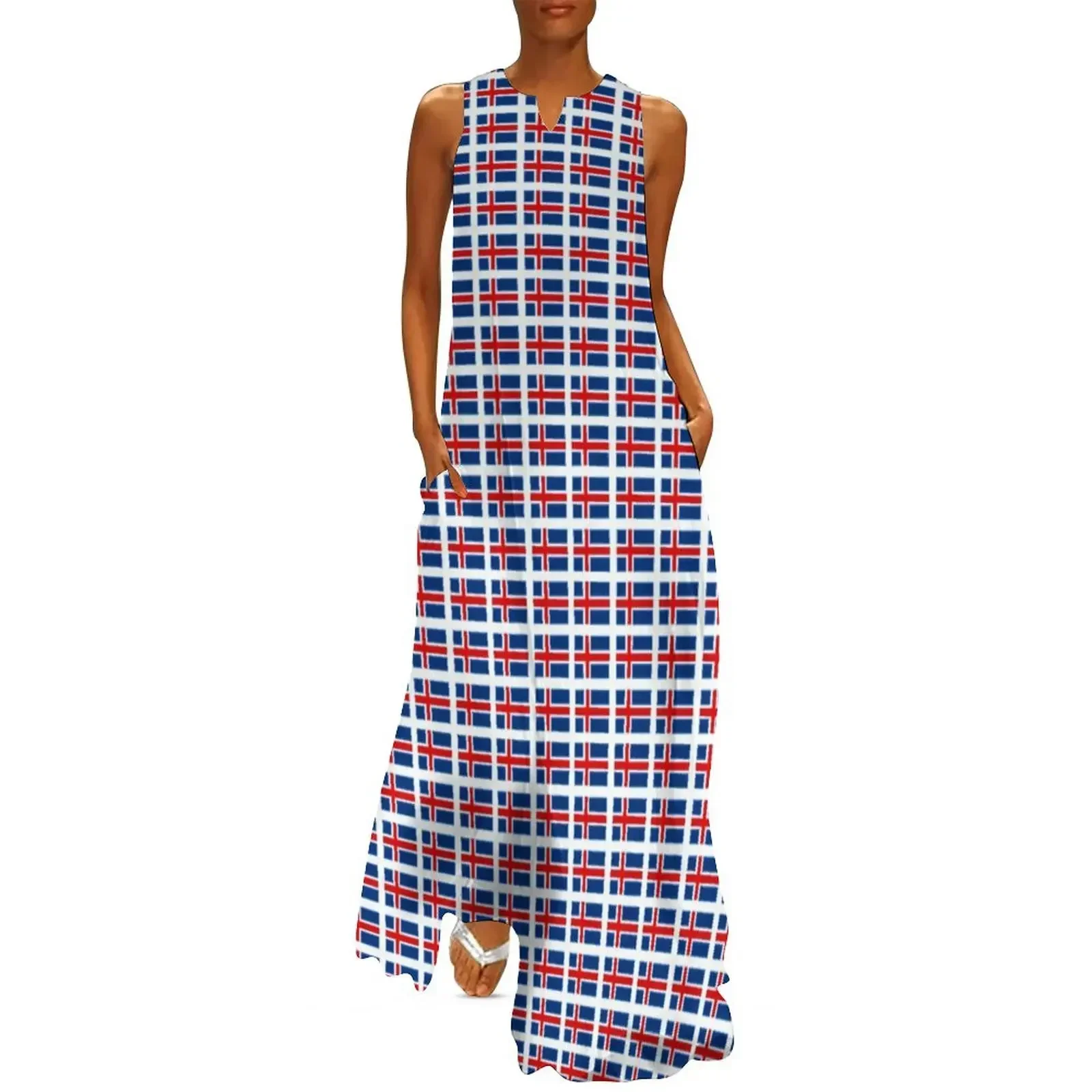 

Icelandic Flags Long Dress evening dress woman elegant chic women dresses promotion Dress woman ceremony dresses