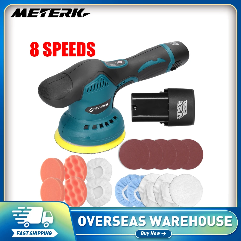 Polier maschine für Auto 12V Akku-Polierer 8 Gänge 380W Kfz-Elektro wachs Reparatur Drahtlos
