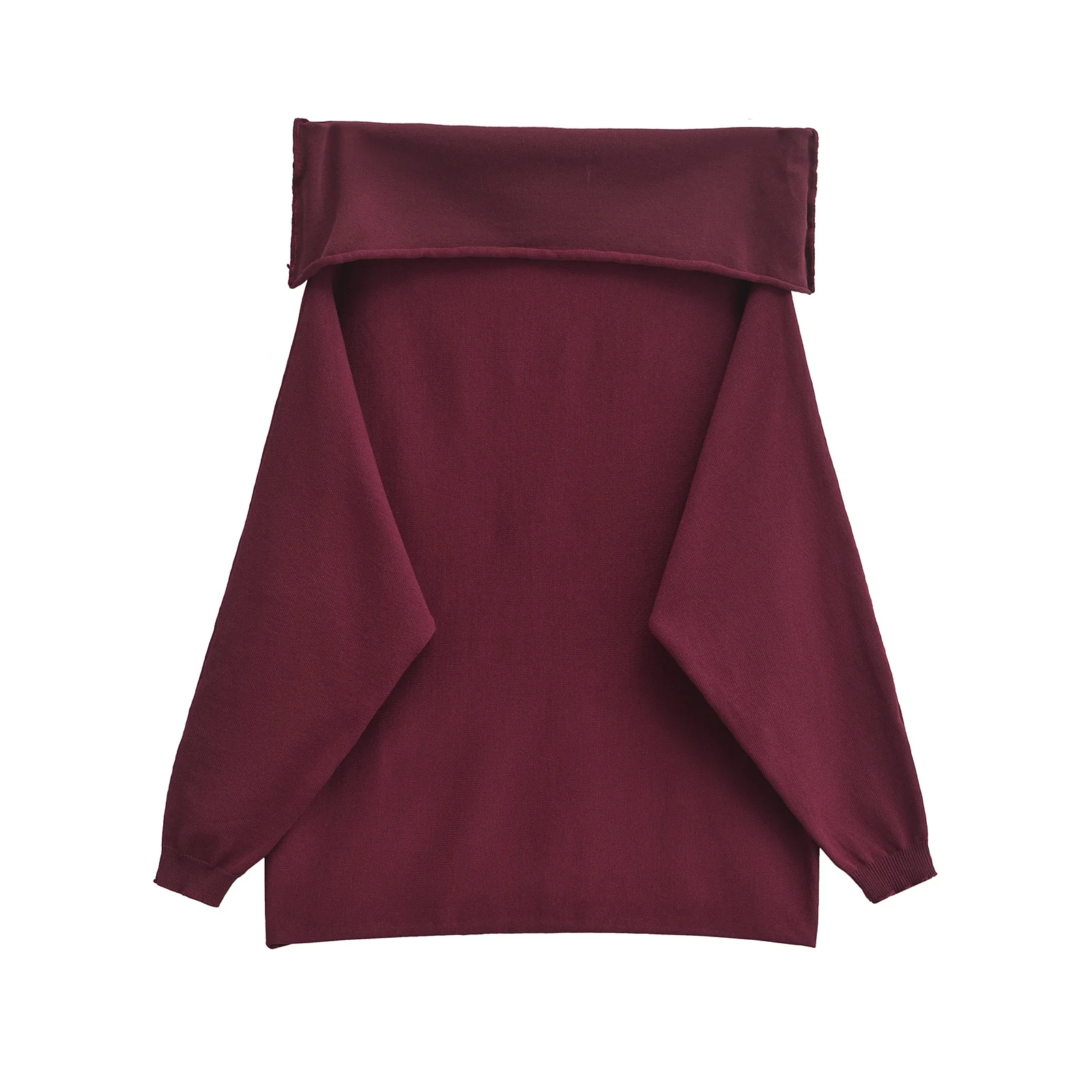 JNLEAOG 秋の新スタイルの女性のカジュアルシンプルなピュアカラーニットセーターストリートファッション長袖ポリエステル繊維