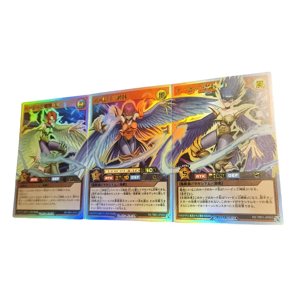 3 stk/set Anime Yu-Gi-Oh DIY ACG Slifer De Sky Dragon Premium Flash Card Tafelblad wedstrijd Games Speelgoed Kerst Verjaardagscadeautjes