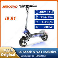 iE-S1 E-Scooter 800W Motor 48V15AH Automatic Cruise Control System Electric Scooter Aldult 10-inch Off-road Tire Fold EScooters