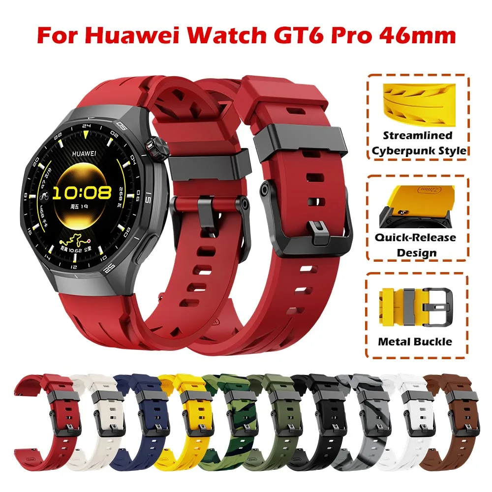 

Business for Huawei Watch GT6 Pro 46mm Watch Strap Soft Silicone Breathable Comfortable Band for Huawei Watch GT6 Pro 46mm Band