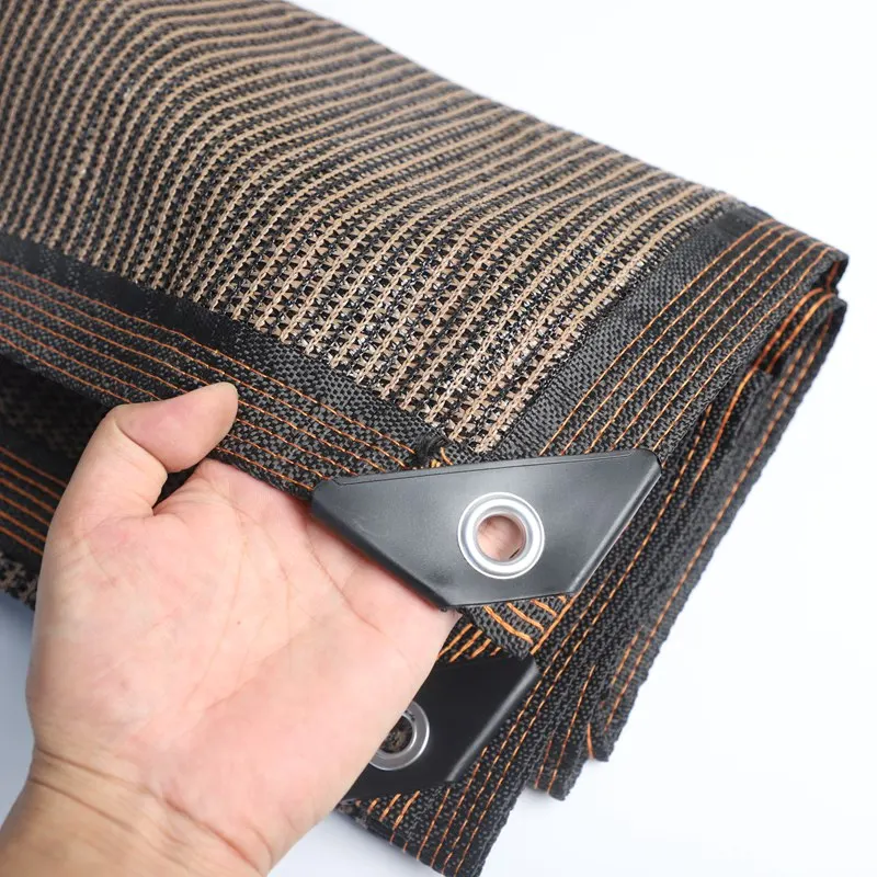 85% Shading Anti-UV Coffee Brown HDPE Sun Shade Net Swimming Pool Sunshade Mesh Balcony Screen