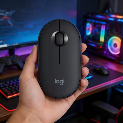 Logitech M350 Pebble Wireless Mouse Bluetooth 2.4G Dual Mode Silent Slim Portable Mouse for Laptop PC