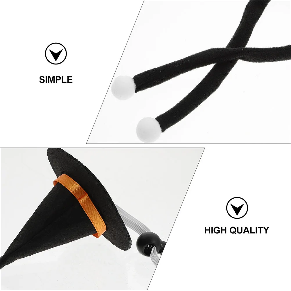 

1Set Witch Hat Scarf Bowtie Pet Halloween Costume Small Animal Party Decor Hamster Cosplay Kit Guinea Pig Accessories