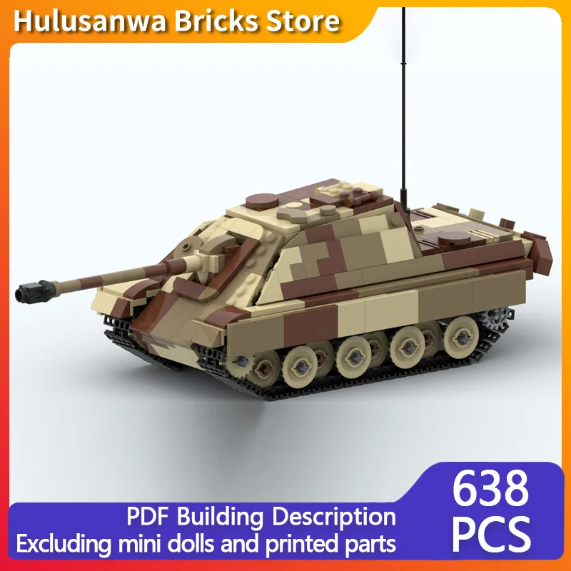 

Jagdpanther WW2 Military Tanks Model MOC Building Bricks War Equipment Modular Technology Gifts Holiday Assemble Children Toys