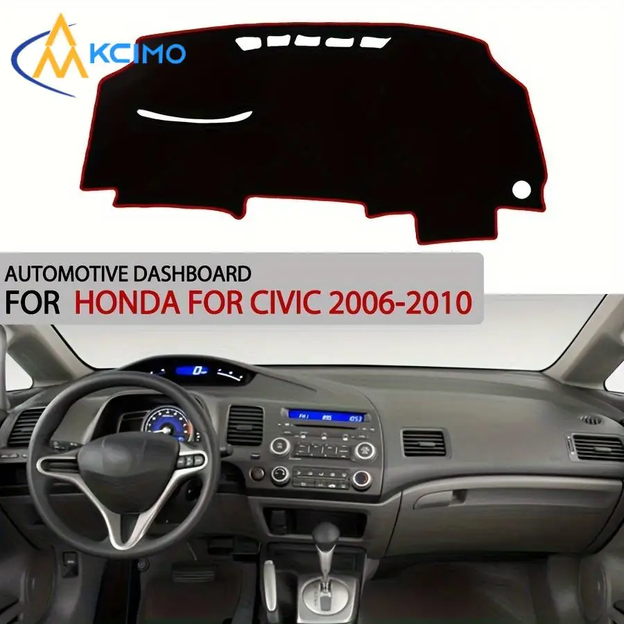 for Honda Civic 2006-2010 Dashboard Cover Mat Anti-Slip Sunshade Dashmat Car Carpet Protector Accessories 8th Gen