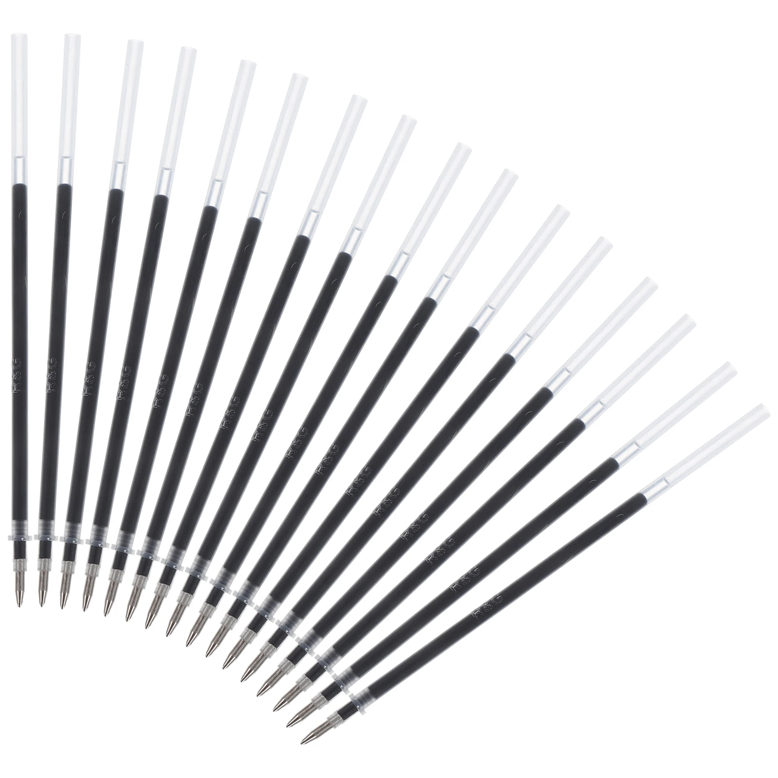 

24 шт., черные стержни для гелевых ручек, быстросохнущие чернила, долговечное использование, школьные канцелярские принадлежности, аксессуары для домашнего письма