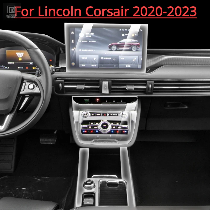 For Lincoln Corsair 2020-2023 PPF Protection Film Accessories Interior Transparent TPU GPS Gear Panel Center Console Sticker