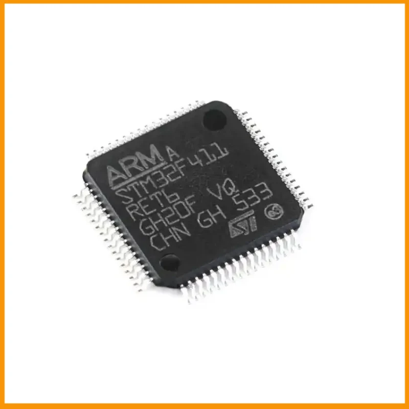 5Pcs/Lot   New Original  STM32F411RET6 STM32F411 LQFP-64  Microcontroller IC 32-Bit Single-Core 100MHz 512KB (512K x 8) FLASH