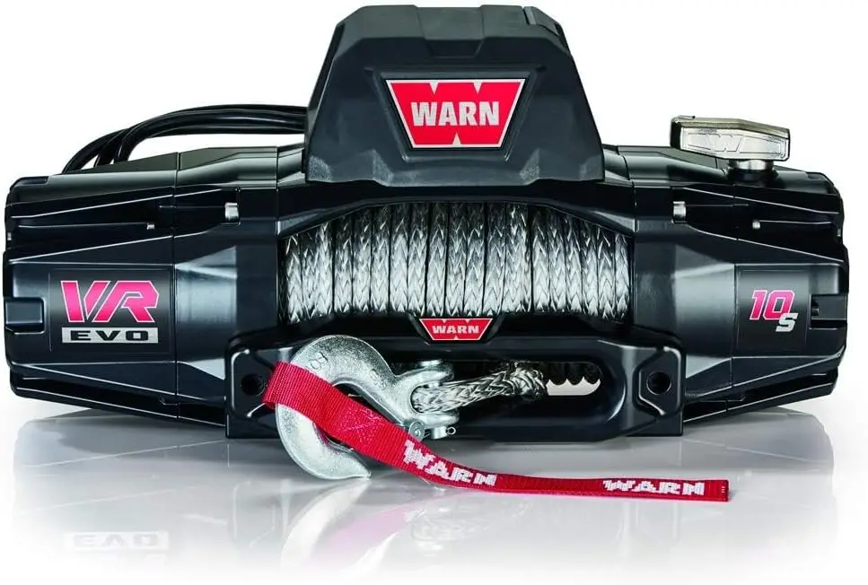 WARN 103253 VR EVO 10-S Electric 12V DC Winch with Synthetic Rope: 3/8\