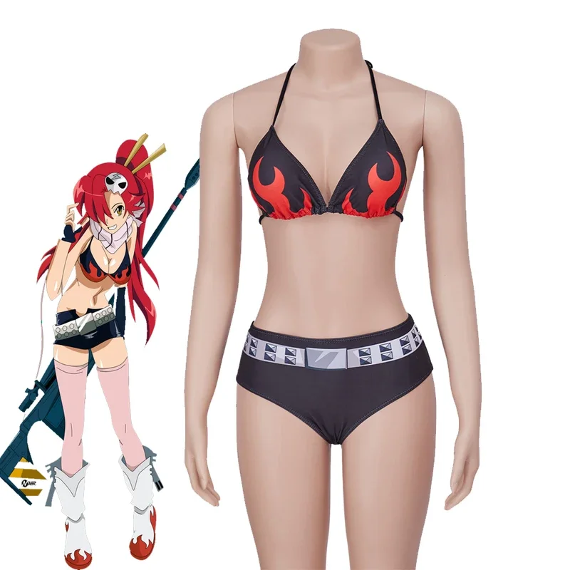 

Аниме Gurren Lagann Косплей Yoko Littner Костюм Сексуальное Бикини Бюстгальтер Шорты Костюм Летнее Нижнее Белье Хэллоуин Купальник для Женщин