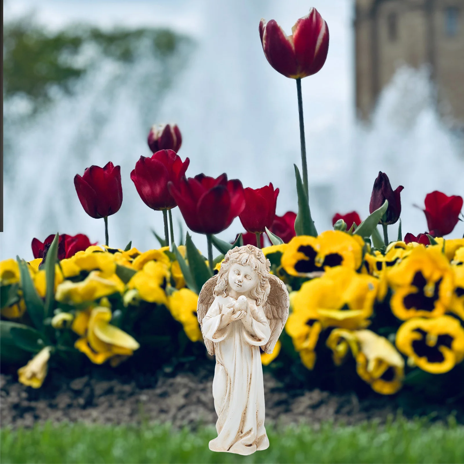 

1pc Angel Statue Style Angle Modeling Decoration Resin Outdoor Indoor Decorative Sculpture For Home Yard Decoration