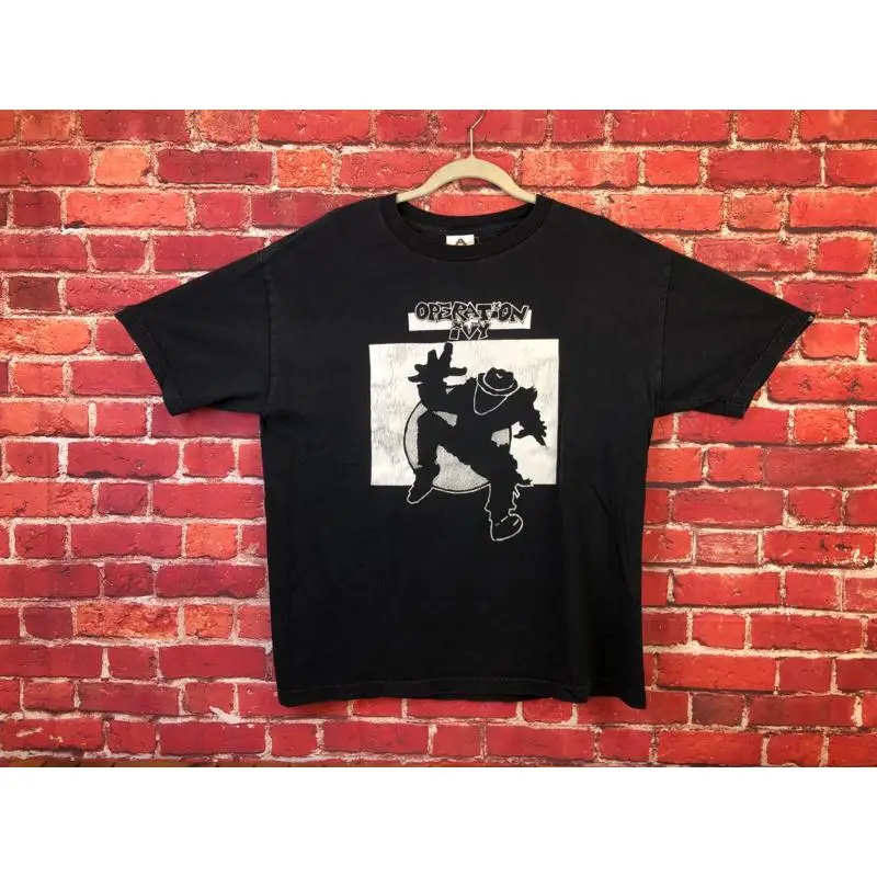 Operación Vintage Ivy Lookout Records Punk Rock Band Tour camiseta negra talla L