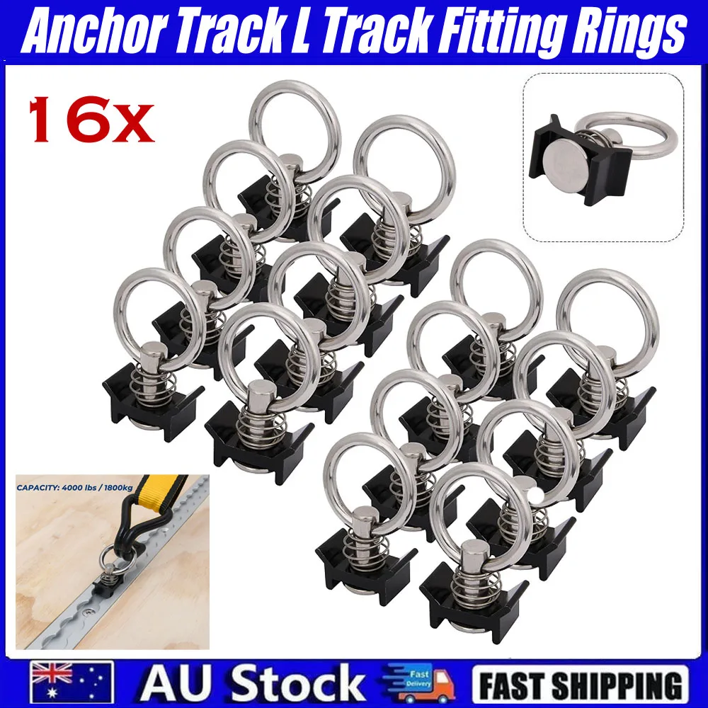 

16pcs Track Ring Versatile Fitting Track Fitting Ring Corrosion-Resistant Stainless Steel Ring For Outdoor Applications
