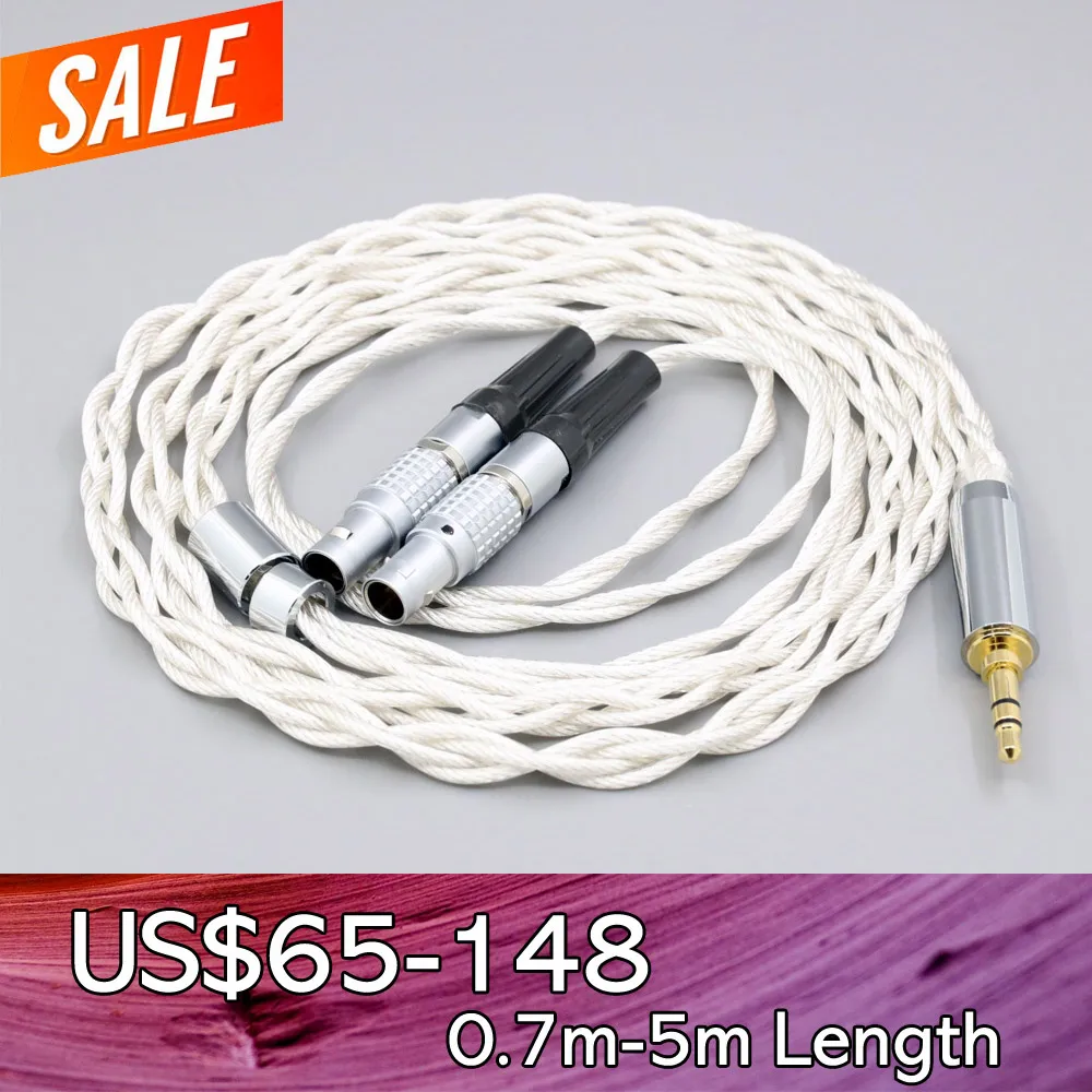 

Graphene 7N OCC Silver Plated Type2 Earphone Cable For Focal Utopia Fidelity Circumaural Headphone 4 core 1.75mm LN008138