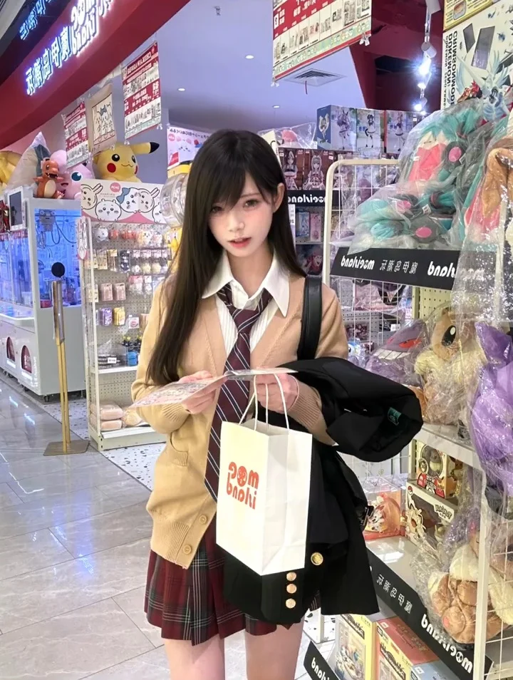 

Sweet College Sle Вязаный длинный све Открытый кардиган Jk orm Верхняя одежда Полиэфирное волокно V Ne Застежка на одной пуговице