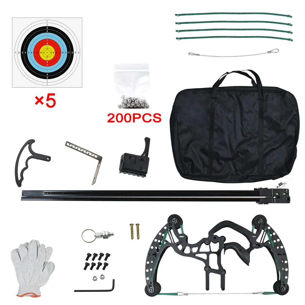 

Outdoor Hunting Steel Ball Bow, High-Power Shooting Slingshot Package, All-Metal Bow Body, Shooting Entertainment Equipment