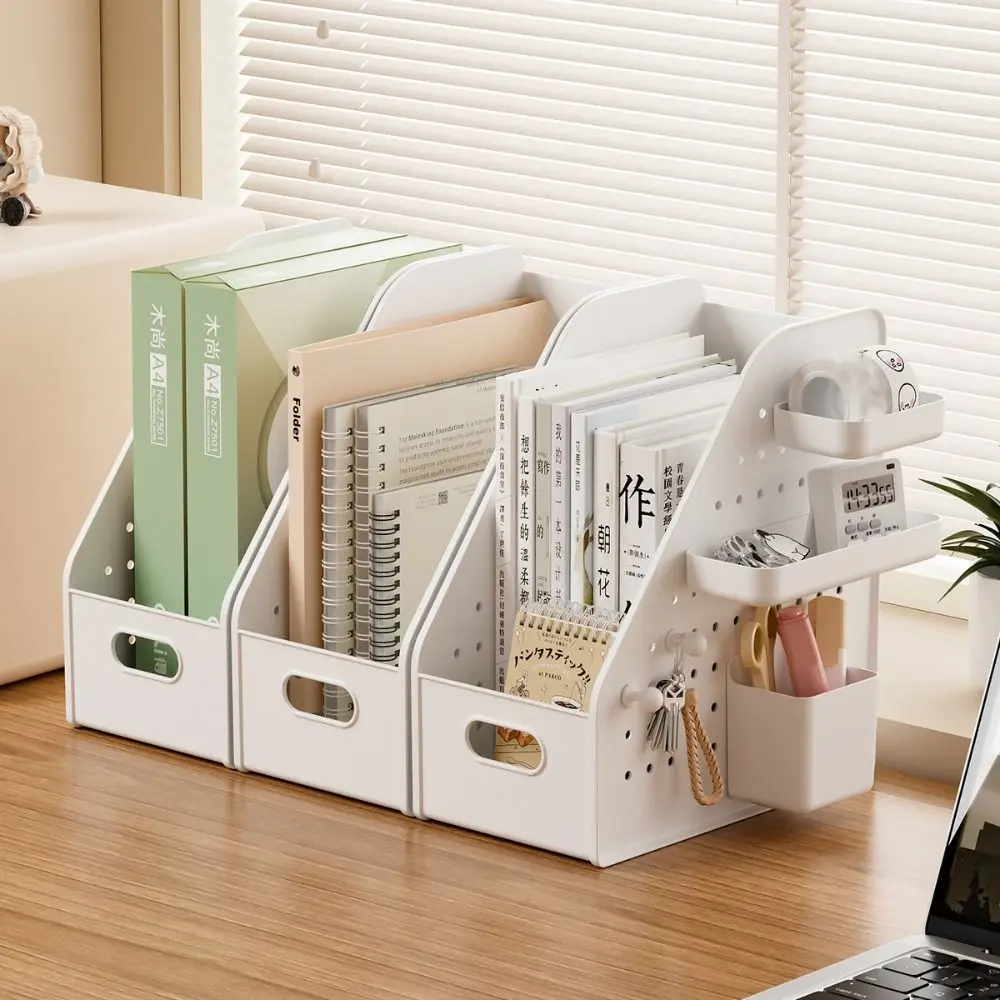 

Pegboard Design Desktop File Storage Rack DIY Stable Perforated Board Storage Box with Pegboard Organizer File Organizer Holder