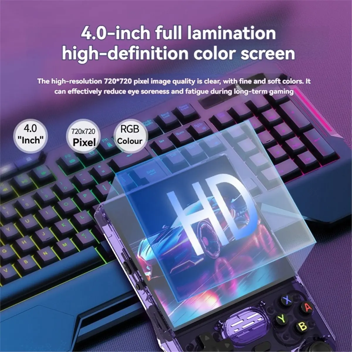 AA1480 Superior R39MAX Retro Game Console 20000+ Games 128G Dual Joysticks with 4-Inch IPS Screen Support 20+ Emulators B