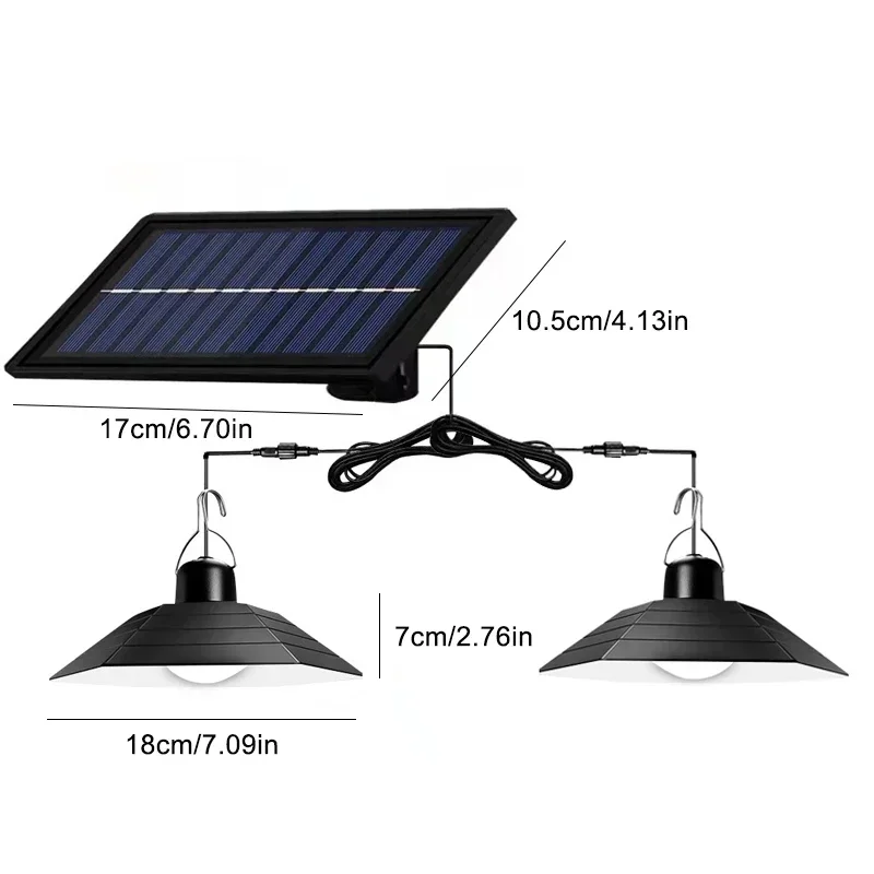 Imagem -06 - Lustre Solar Decoração ao ar Livre Sensor de Movimento à Prova Impermeável Água Led Alimentado Lâmpada Pingente Luz da Noite Acampamento Quintal Jardim Pendurado Luzes