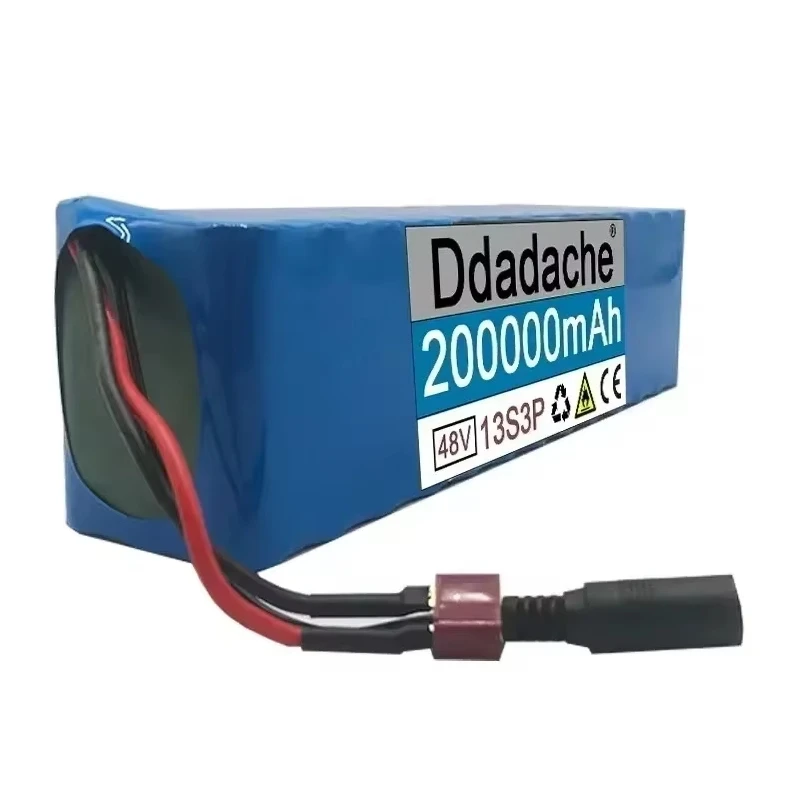 Original 48V 20000mAh 20000W 13S3P 48V Lithium-ion Battery Pack with BMS, Suitable for Bicycles and Scooters, with 54.6V Charger