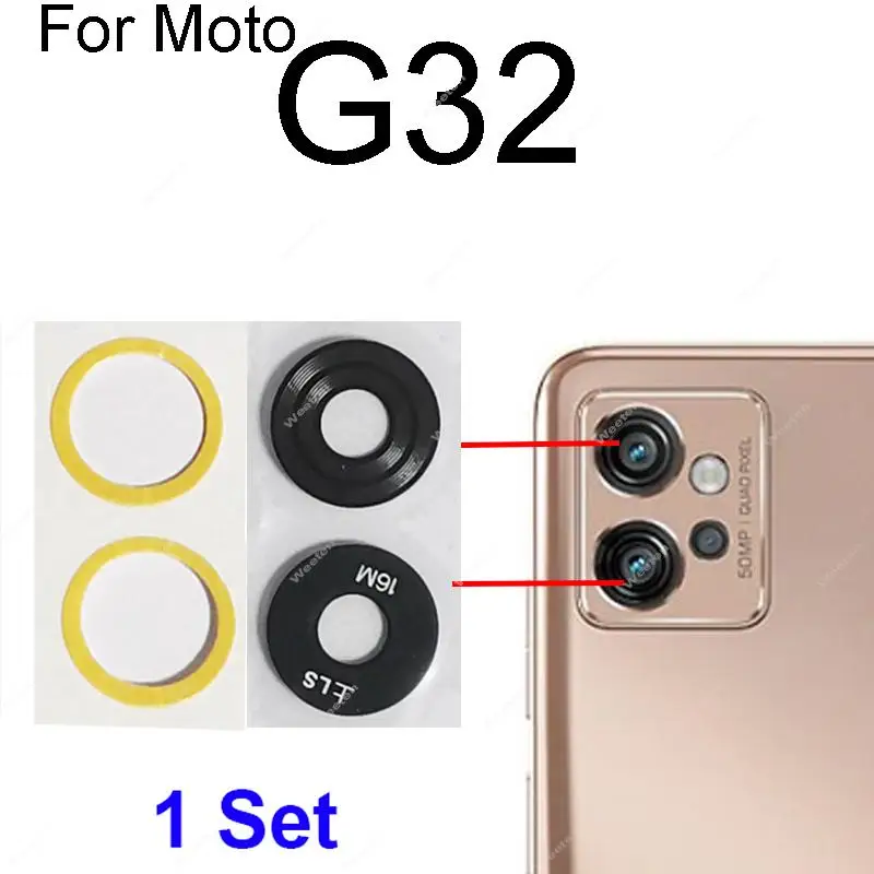 1 Set Rear Camera Lens Glass For Motorola G31 G41 G51 G71 G22 G32 G52 G62 G82 G23 G53 G73 G13 5G Lens with Adhesive Sticker