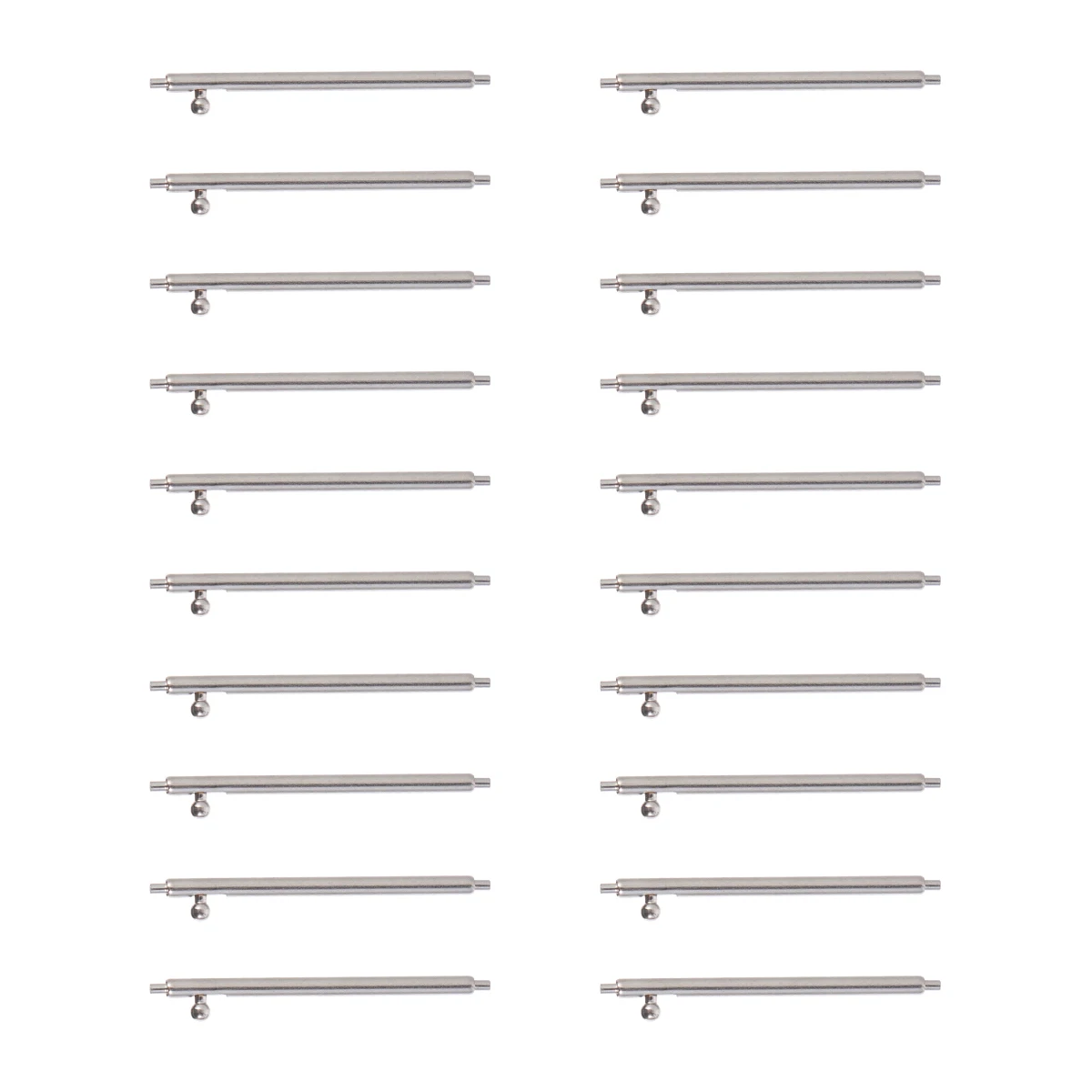 

20 pcs Stainless Steel Watch Pins 18mm 20mm 22mm 23mm Durable Double Flange Spring Bars for Metal B Repair Tools