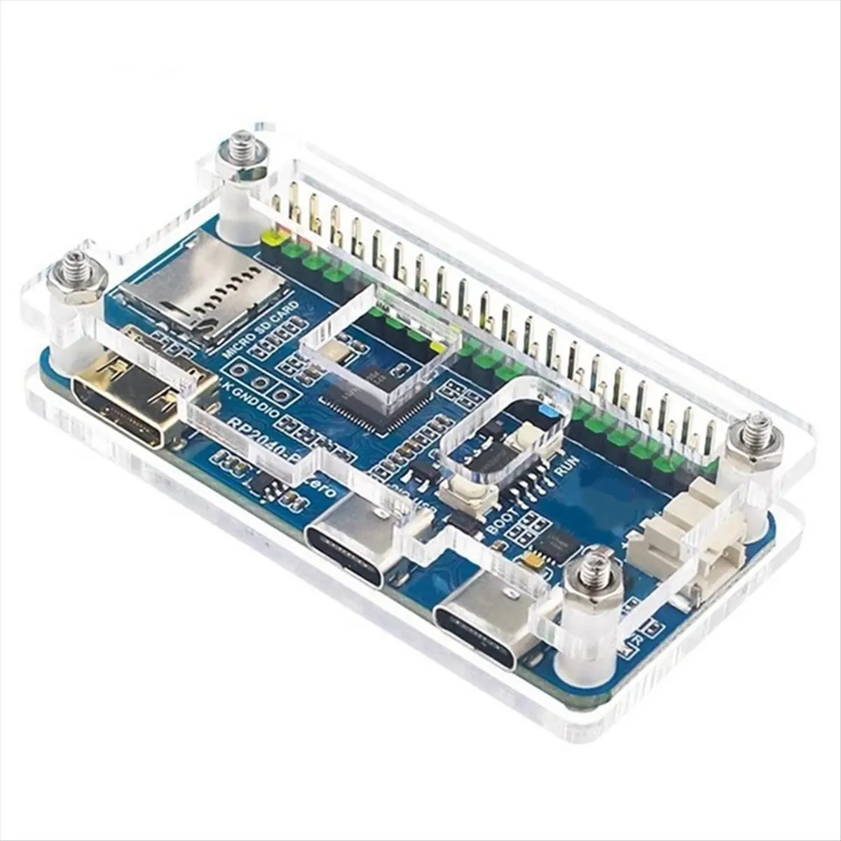 AB30 For Raspberry Pi Rp2040-Pizero Development Board Protective Acrylic Case for Motherboard Reserved Wiring Port Module