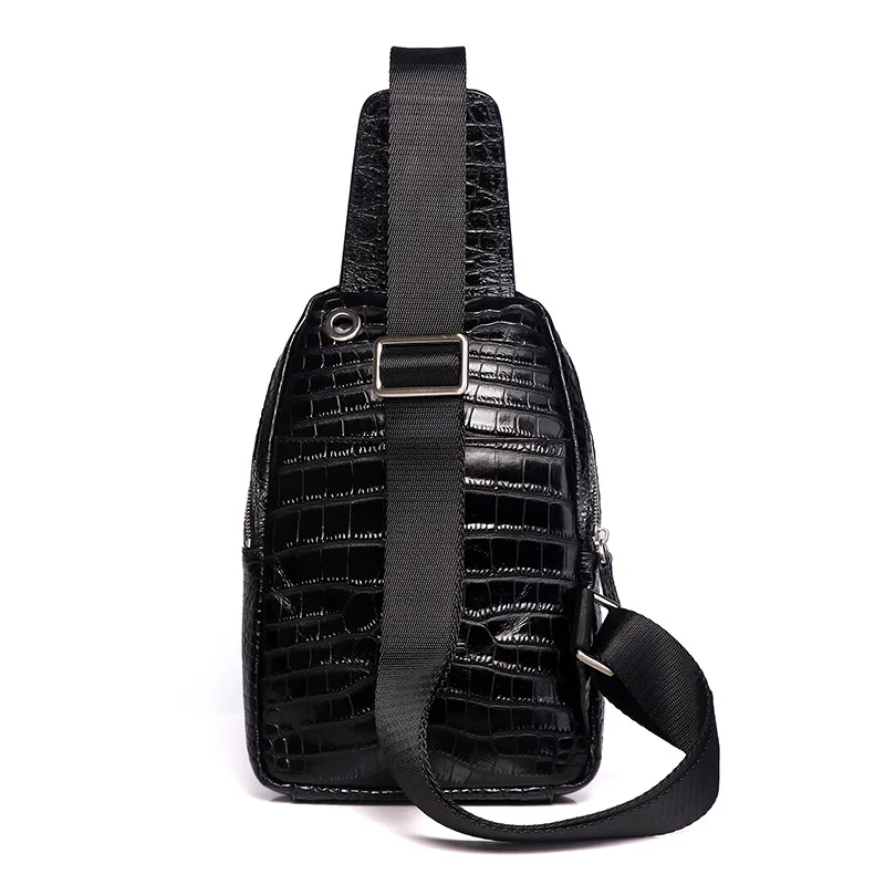 Bolso de pecho de gran capacidad de cuero genuino para hombres, bolsos de mensajero de un solo hombro, Mini mochila cruzada de lujo, alta calidad, nuevo