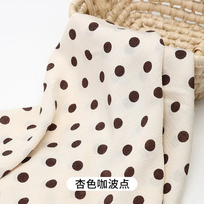 Polka Dot Printing Imitation Cotton Fabric for Sewing