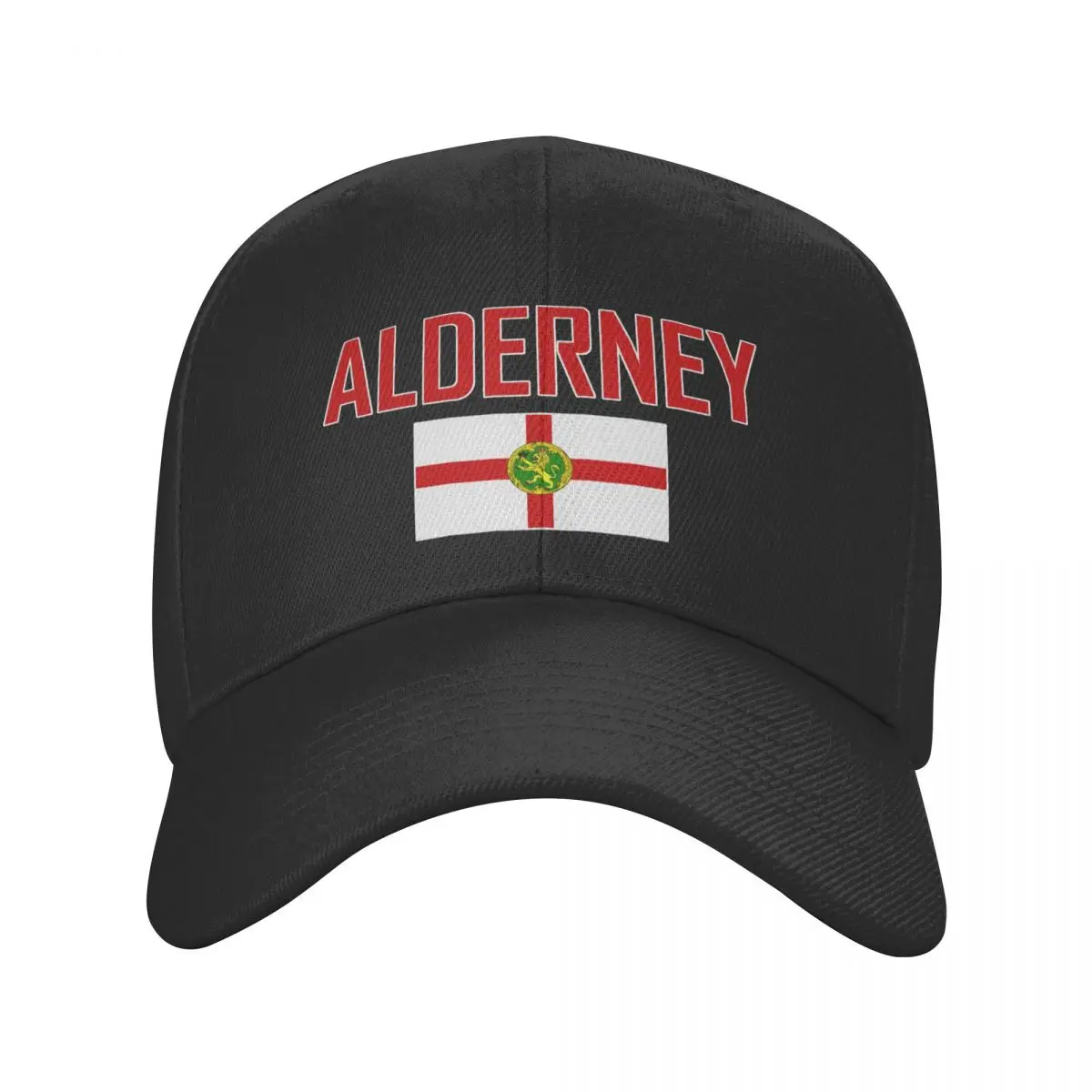 ALDERNEY Dependent Country Name With Flag Sun Baseball Cap Breathable Adjustable Men Women Outdoor Soccer Hat For Gift