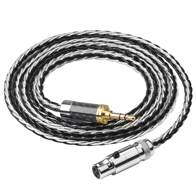 Kabel słuchawki hi-fi ATAUDIO OCC posrebrzany 2.5 3.5 4.4 6.5mm do Mini XLR zbalansowany kabel do słuchawek dla serii AKG Q701 H118