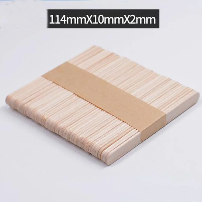 50/100pcs Frau Holz Körper Haaren tfernung Sticks Wachs Wachsen Einweg Sticks Schönheit Toiletten artikel Kits Holz Zunge Depressor Spatel