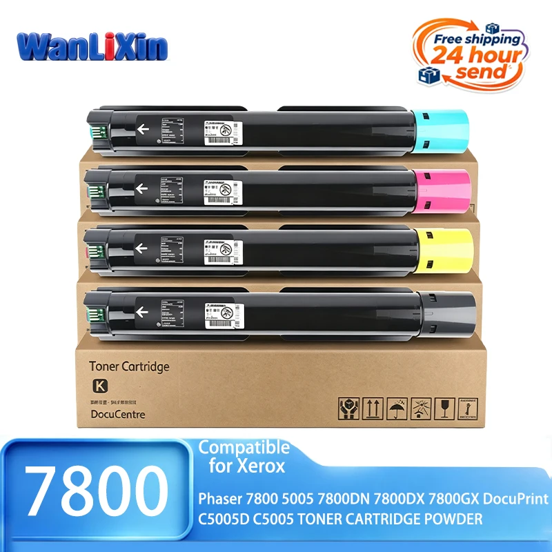 Toner Cartridge Large capacity Compatible for Xerox Phaser 7800 5005 7800DN 7800DX/GX 106R01570 106R01571 106R01572 106R01573